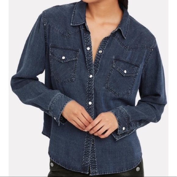 NWOT Rails Remi Dark Vintage Wash Western Shirt (S) - Picture 4 of 5